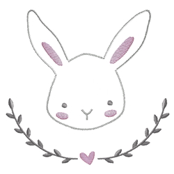 Hase mit Kranz rosa