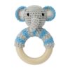 Greifling Holzring Elefant blau