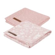 2er Stoffwindel Swaddle Adventure Rosa Little Dutch