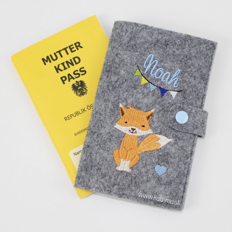 Personalisiertes Mutter-Kind-Pass Cover Österreich - Niedliches Hasen-Design