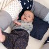 Baby Bettschlange BLAU HELLBLAU GRAU