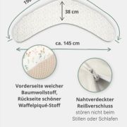 STILLKISSEN FLORAL SAND mit Faserbällchen-Inlett 190cm