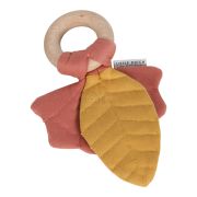 Knistertuch Greifling Blatt Gelb/ROT Little Dutch
