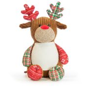 Cubbies Stofftier mit Namen Rentier Red Karo Weihnachten
