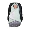 Ganzjahres Baby-EINSCHLAGDECKE MINT GRAU
