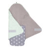 Ganzjahres Baby-EINSCHLAGDECKE MINT GRAU