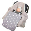 Ganzjahres Baby-EINSCHLAGDECKE MINT GRAU