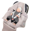 Ganzjahres Baby-EINSCHLAGDECKE MINT GRAU