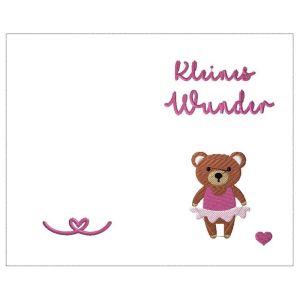 Mutterkindpasshülle Filz Ballettbär rosa Mukihülle