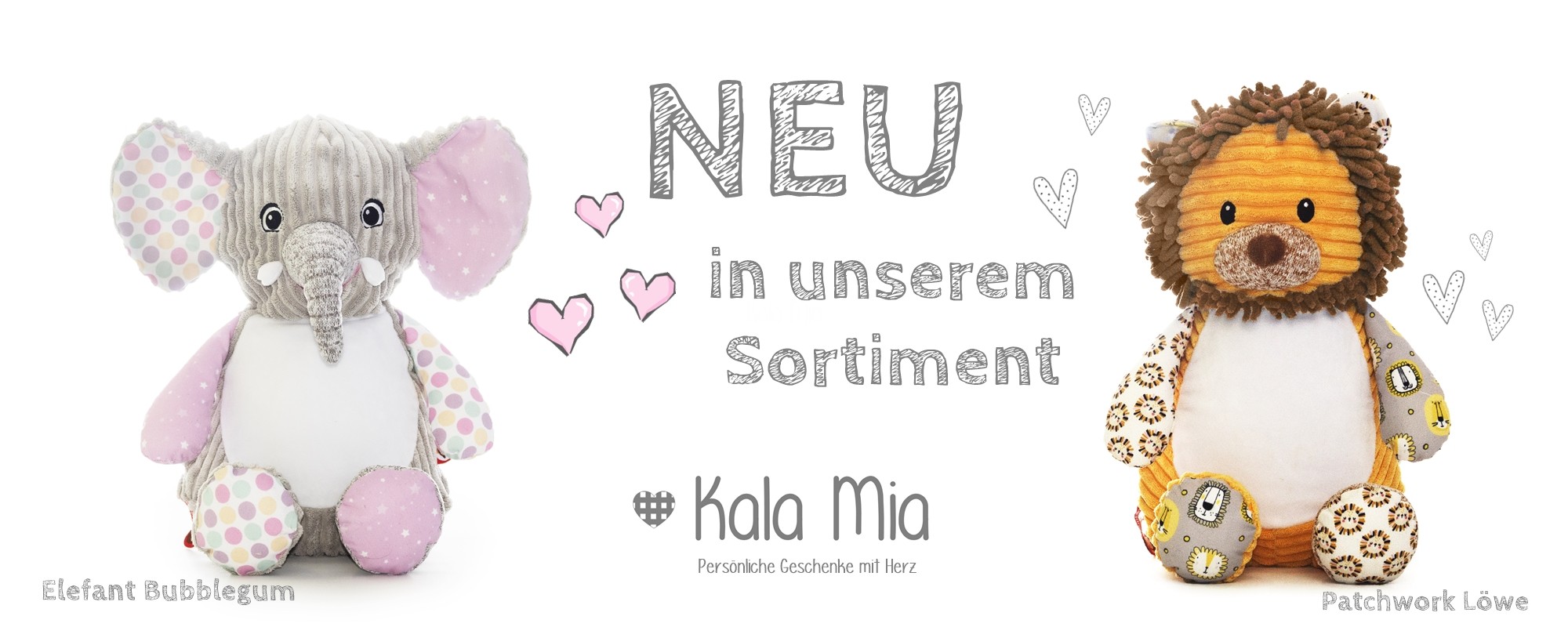 Kala Mia Bestickte Kuscheltiere Geschenke Zur Geburt Und Anlasse
