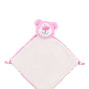 Schmusetuch Bär rosa Kuscheltuch mit Namen