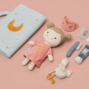 Spielset Sleepover Puppe Rosa Little Dutch