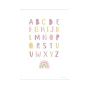 Poster Regenbogen Alphabet Rosa – A3 Little Dutch