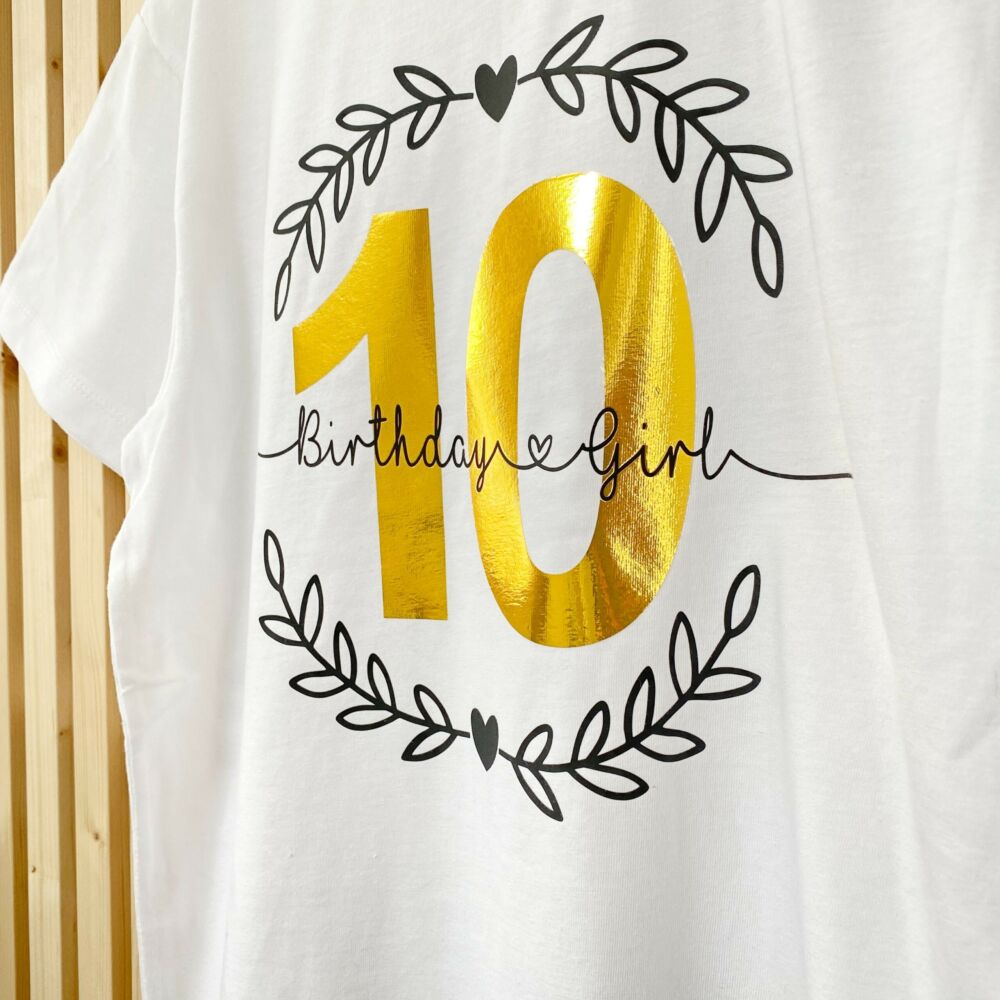 Kinder Geburtstags Shirt Gold 10