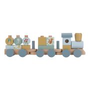 Eisenbahn Little Dutch Holzzug Forest Friends Blau Zug