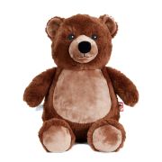 Grizzly Bär Stofftier Teddy mit Namen bestickt