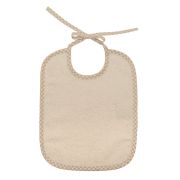 Lätzchen beige mit Karorand